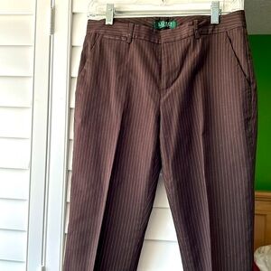Lauren Brown Pinstriped pants